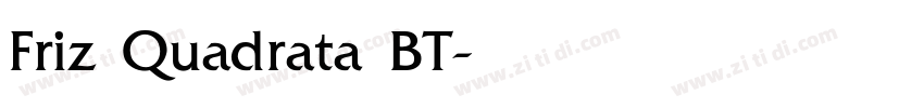 Friz Quadrata BT字体转换